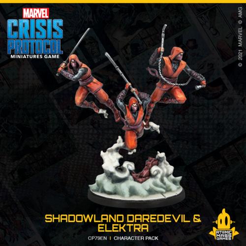 Atomic Mass Marvel Crisis Protocol  Marvel: Crisis Protocol Marvel Crisis Protocol: Shadowland Daredevil & Elektra - CP79 - 841333112721
