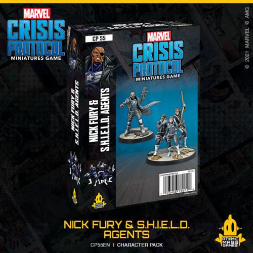 Atomic Mass Marvel Crisis Protocol  Marvel: Crisis Protocol Marvel Crisis Protocol: Nick Fury & S.H.I.E.L.D. Agents - CP55 - 841333109479
