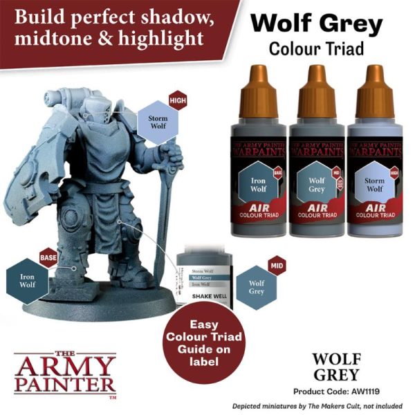 The Army Painter   Warpaint Air Warpaint Air - Wolf Grey - APAW1119 - 5713799111981