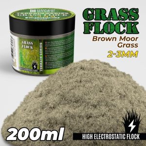 Green Stuff World   Sand & Flock Static Grass Flock 2-3mm - Brown Moor Grass - 200 ml - 8435646506388ES - 8435646506388