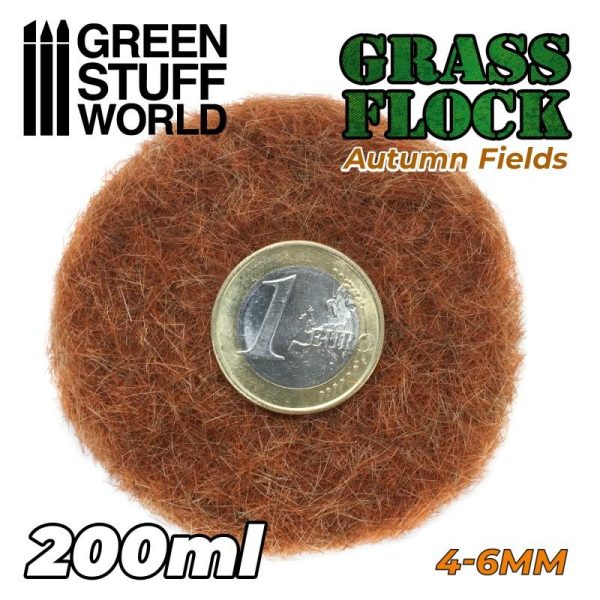 Green Stuff World   Sand & Flock Static Grass Flock 4-6mm - AUTUMN FIELDS - 200 ml - 8435646506555ES - 8435646506555