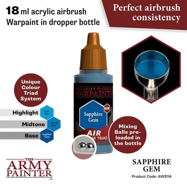 The Army Painter   Warpaint Air Warpaint Air - Sapphire Gem - APAW3114 - 5713799311480