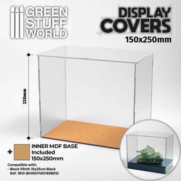 Green Stuff World   Display Plinths Acrylic Display Covers 150x250mm (22cm high) - 8435646506944ES - 8435646506944