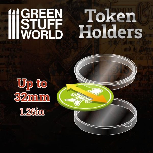 Green Stuff World   Token Sets Token Holders 32mm - 8435646500973ES - 8435646500973