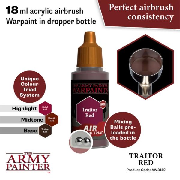 The Army Painter   Warpaint Air Warpaint Air - Traitor Red - APAW3142 - 5713799314283