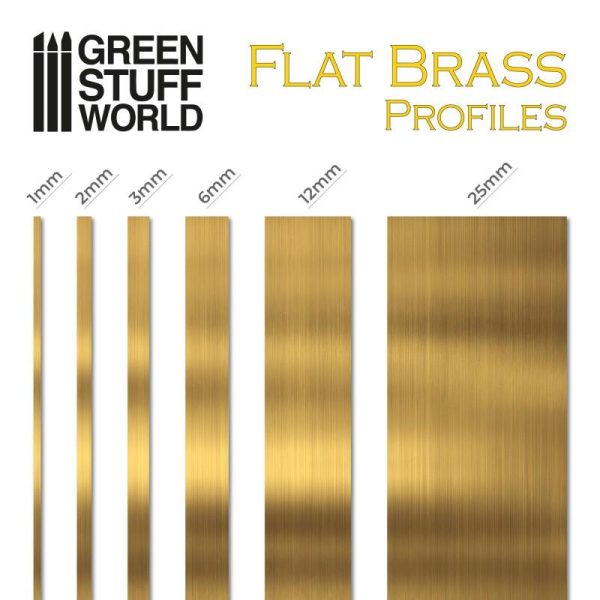 Green Stuff World   Brass Rods Flat Brass Profile 0.2 x 3mm - 8435646506326ES - 8435646506326
