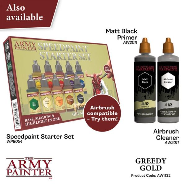 The Army Painter   Warpaint Air Warpaint Air - Greedy Gold - APAW1132 - 5713799113282