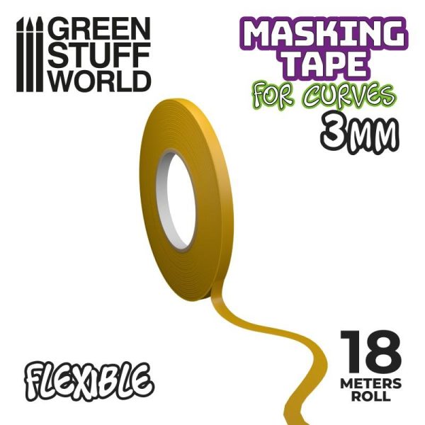 Green Stuff World   Green Stuff World Tools Flexible Masking Tape - 3mm - 8435646504230ES - 8435646504230