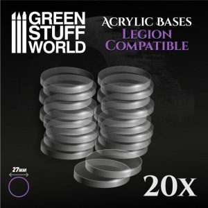 Green Stuff World   Plain Bases Acrylic Bases - Round 27 mm - 8435646502489ES - 8435646502489