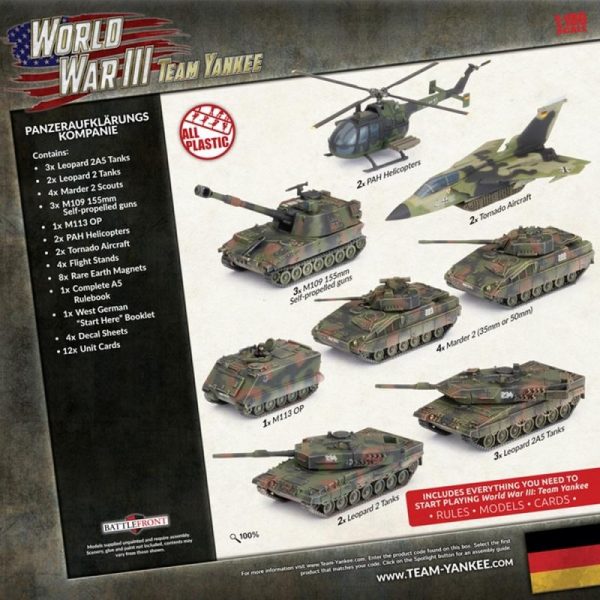 Battlefront Team Yankee  NATO Forces WWIII: West German Army Deal (Plastic) - TGRAB03 - 9420020252226