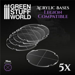 Green Stuff World   Plain Bases Acrylic Bases - Round 70 mm - 8435646502502ES - 8435646502502