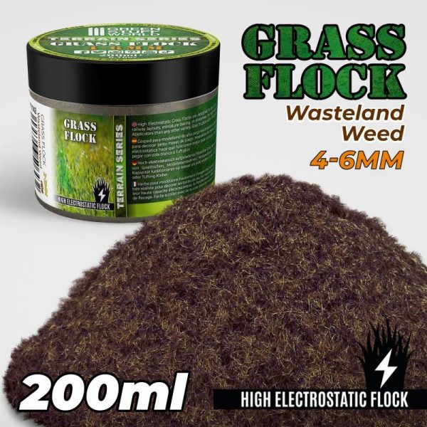 Green Stuff World   Sand & Flock Static Grass Flock 4-6mm - WASTELAND WEED - 200 ml - 8435646506562ES - 8435646506562