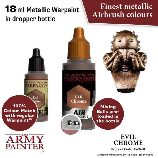 The Army Painter   Warpaint Air Warpaint Air - Evil Chrome - APAW1491 - 5713799149182