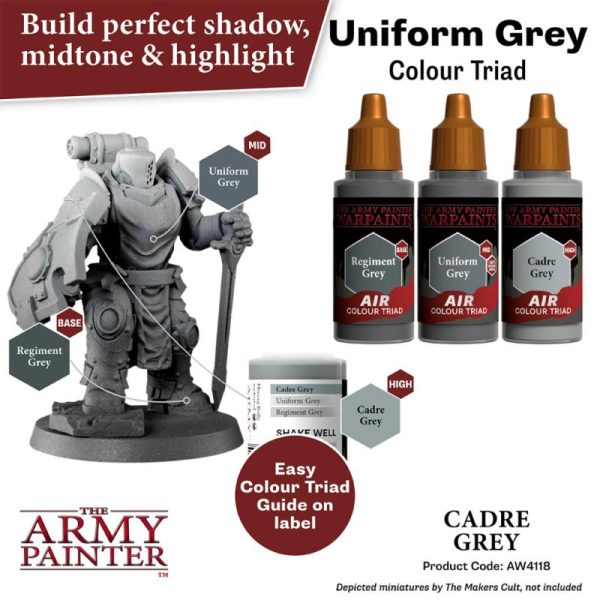 The Army Painter   Warpaint Air Warpaint Air - Cadre Grey - APAW4118 - 5713799411883