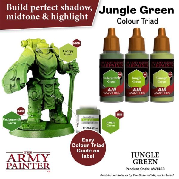 The Army Painter   Warpaint Air Warpaint Air - Jungle Green - APAW1433 - 5713799143388
