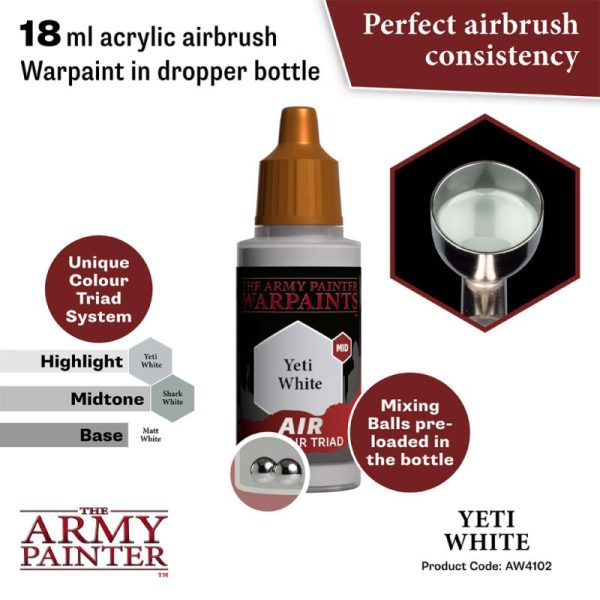 The Army Painter   Warpaint Air Warpaint Air - Yeti White - APAW4102 - 5713799410282
