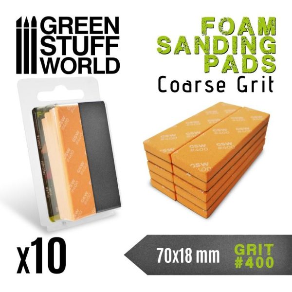 Green Stuff World   Sandpaper Foam Sanding Pads 400 grit - 8435646502700ES - 8435646502700