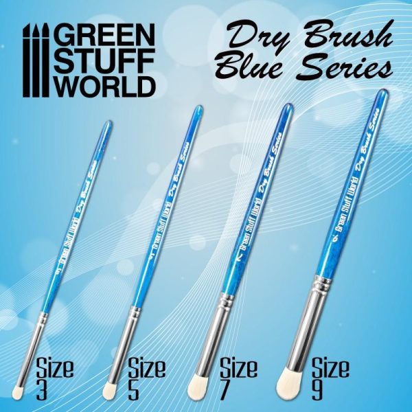 Green Stuff World   Green Stuff World Brushes BLUE SERIES Dry Brush - Size 7 - 8435646503158ES - 8435646503158