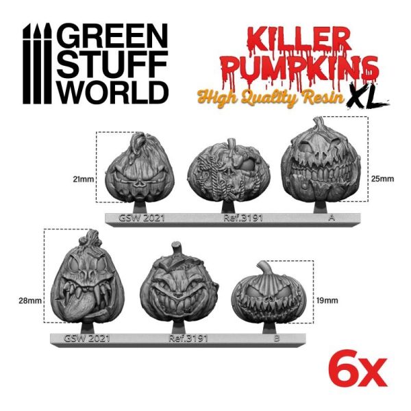 Green Stuff World   Green Stuff World Conversion Parts Large Killer Pumpkins Resin Set - 8435646505510ES - 8435646505510