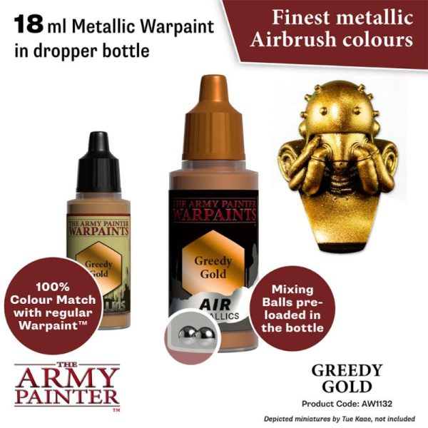 The Army Painter   Warpaint Air Warpaint Air - Greedy Gold - APAW1132 - 5713799113282