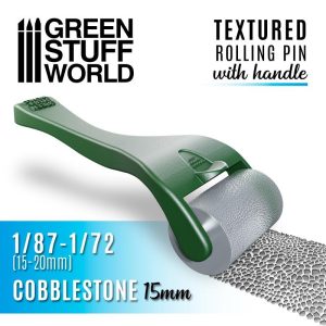 Green Stuff World   Green Stuff World Tools Rolling pin with Handle - Cobblestone 15mm - 8436574509816ES - 8436574509816