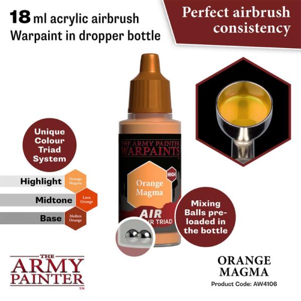 The Army Painter   Warpaint Air Warpaint Air - Orange Magma - APAW4106 - 5713799410688