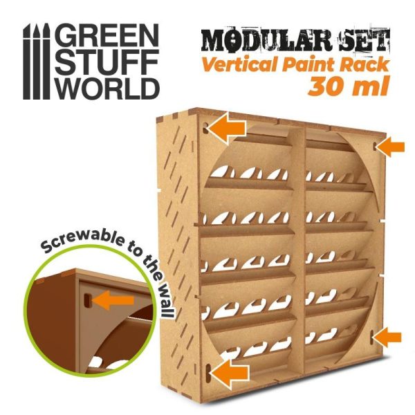 Green Stuff World   Paint Racks Modular Paint Rack - VERTICAL 30ml - 8435646507422ES - 8435646507422