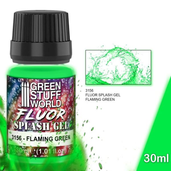 Green Stuff World   Fluorescent Paints Splash Gel - Flaming Green - 8435646505169ES - 8435646505169