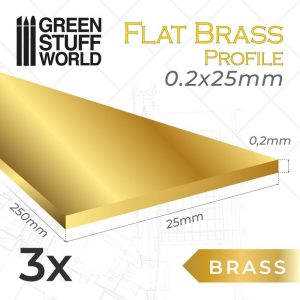 Green Stuff World   Brass Rods Flat Brass Profile 0.2 x 25mm - 8435646506357ES - 8435646506357