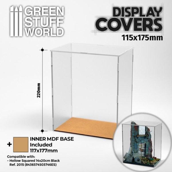 Green Stuff World   Display Plinths Acrylic Display Covers 115x175mm (22cm high) - 8435646506951ES - 8435646506951