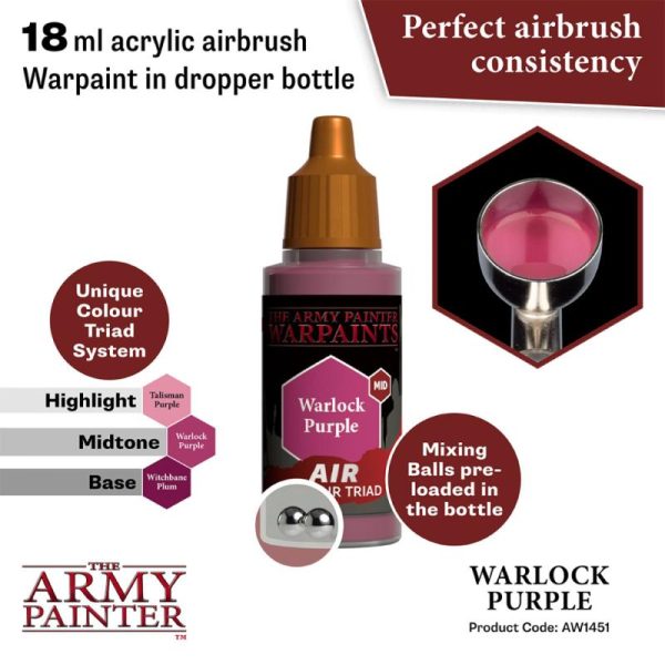 The Army Painter   Warpaint Air Warpaint Air - Warlock Purple - APAW1451 - 5713799145184
