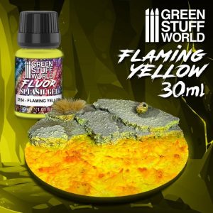 Green Stuff World   Fluorescent Paints Splash Gel - Flaming Yellow - 8435646505145ES - 8435646505145