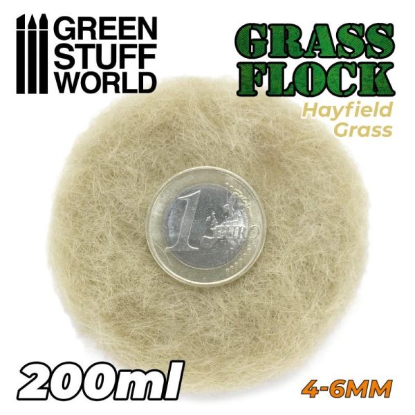 Green Stuff World   Sand & Flock Static Grass Flock 4-6mm - HAYFIELD GRASS - 200 ml - 8435646506524ES - 8435646506524