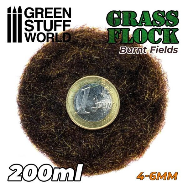 Green Stuff World   Sand & Flock Static Grass Flock 4-6mm - BURNT FIELDS - 200 ml - 8435646506623ES - 8435646506623