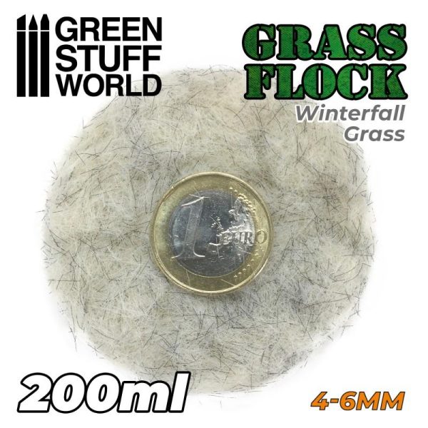 Green Stuff World   Sand & Flock Static Grass Flock 4-6mm - WINTERFALL GRASS - 200 ml - 8435646506630ES - 8435646506630