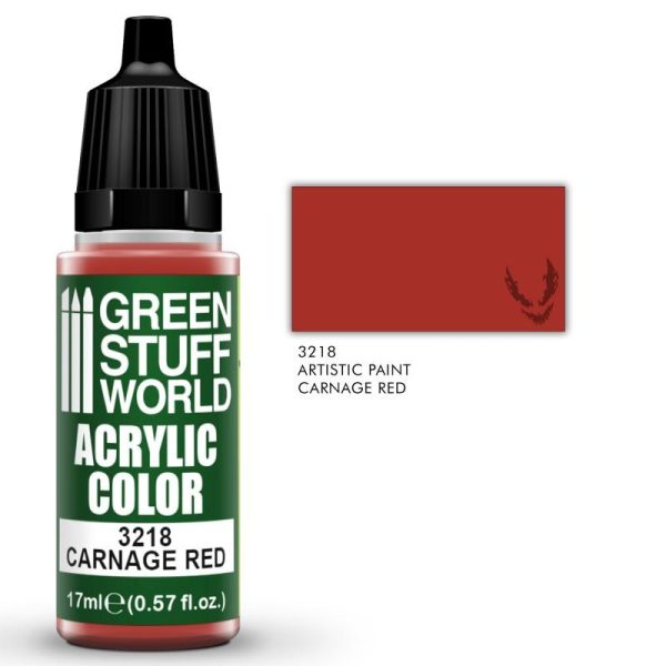 Green Stuff World   Acrylic Paints Acrylic Color CARNAGE RED - 8435646505787ES - 8435646505787