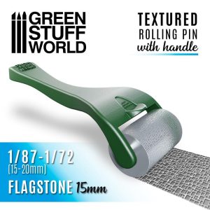 Green Stuff World   Green Stuff World Tools Rolling pin with Handle - Flagstone 15mm - 8436574509908ES - 8436574509908