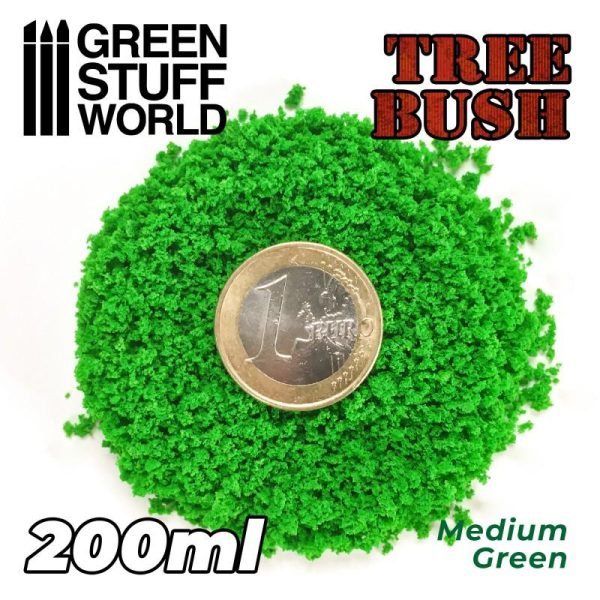 Green Stuff World   Lichen & Foliage Tree Bush Clump Foliage - Medium Green - 200ml - 8435646506845ES - 8435646506845