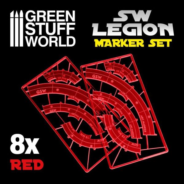 Green Stuff World Star Wars: Legion  Tapes & Measuring Sticks Star Wars Legion: RED Line of Fire Markers - 8435646502366ES - 8435646502366