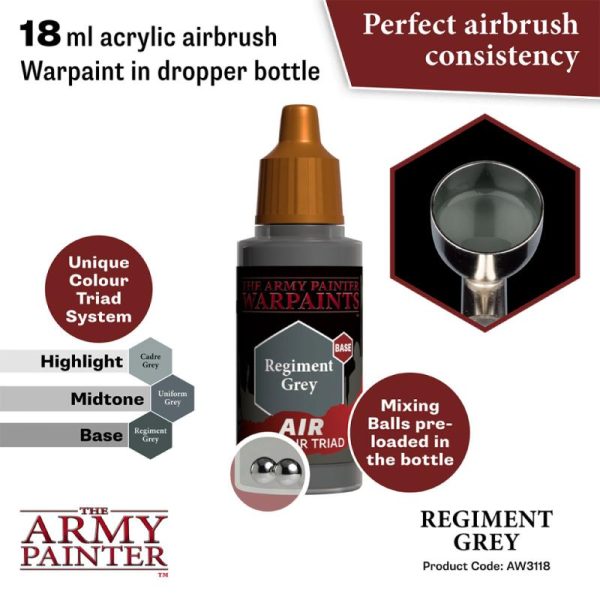 The Army Painter   Warpaint Air Warpaint Air - Regiment Grey - APAW3118 - 5713799311886