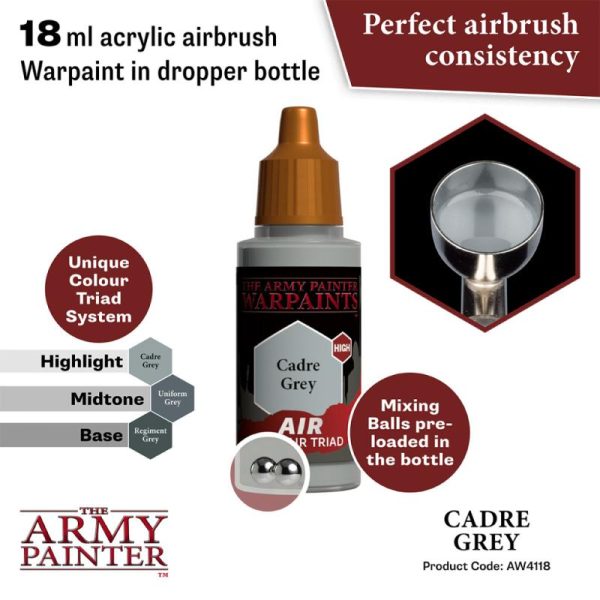 The Army Painter   Warpaint Air Warpaint Air - Cadre Grey - APAW4118 - 5713799411883