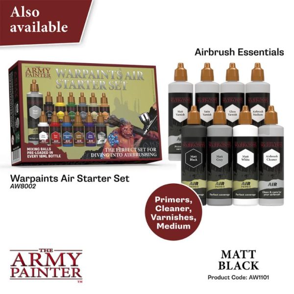 The Army Painter   Warpaint Air Warpaint Air - Matt Black - APAW1101 - 5713799110182