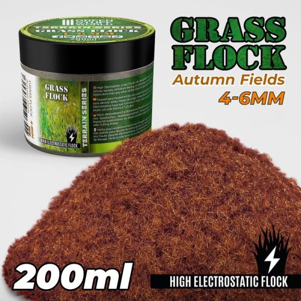 Green Stuff World   Sand & Flock Static Grass Flock 4-6mm - AUTUMN FIELDS - 200 ml - 8435646506555ES - 8435646506555