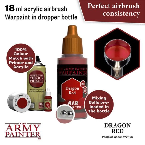 The Army Painter   Warpaint Air Warpaint Air - Dragon Red - APAW1105 - 5713799110588