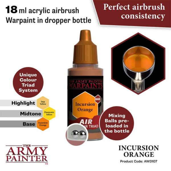 The Army Painter   Warpaint Air Warpaint Air - Incursion Orange - APAW3107 - 5713799310780