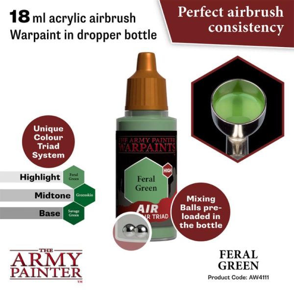 The Army Painter   Warpaint Air Warpaint Air - Feral Green - APAW4111 - 5713799411180