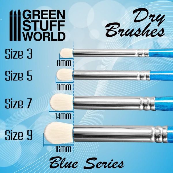 Green Stuff World   Green Stuff World Brushes BLUE SERIES Dry Brush - Size 3 - 8435646503134ES - 8435646503134