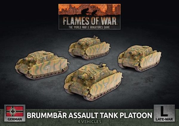 Battlefront Flames of War  Germany Brummbar Assault Tank Platoon (x4) - GBX164 - 9420020247314