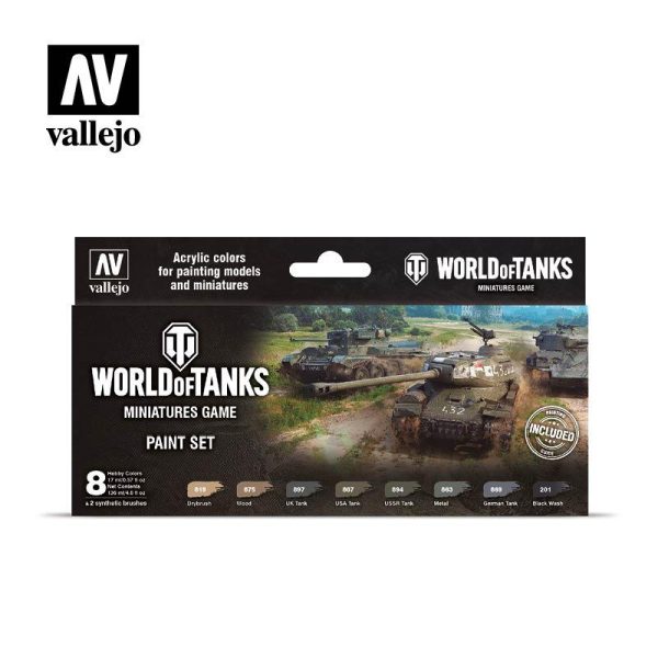 Vallejo   Vallejo Paint Sets AV Vallejo World of Tanks - Miniatures Game Paint Set - VAL70245 -