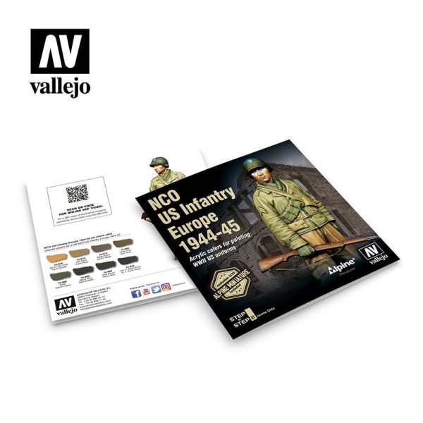 Vallejo   Mecha Colour AV Vallejo MC Set - Alpine US Infantry NCO (x8) & Figure - VAL70244 -